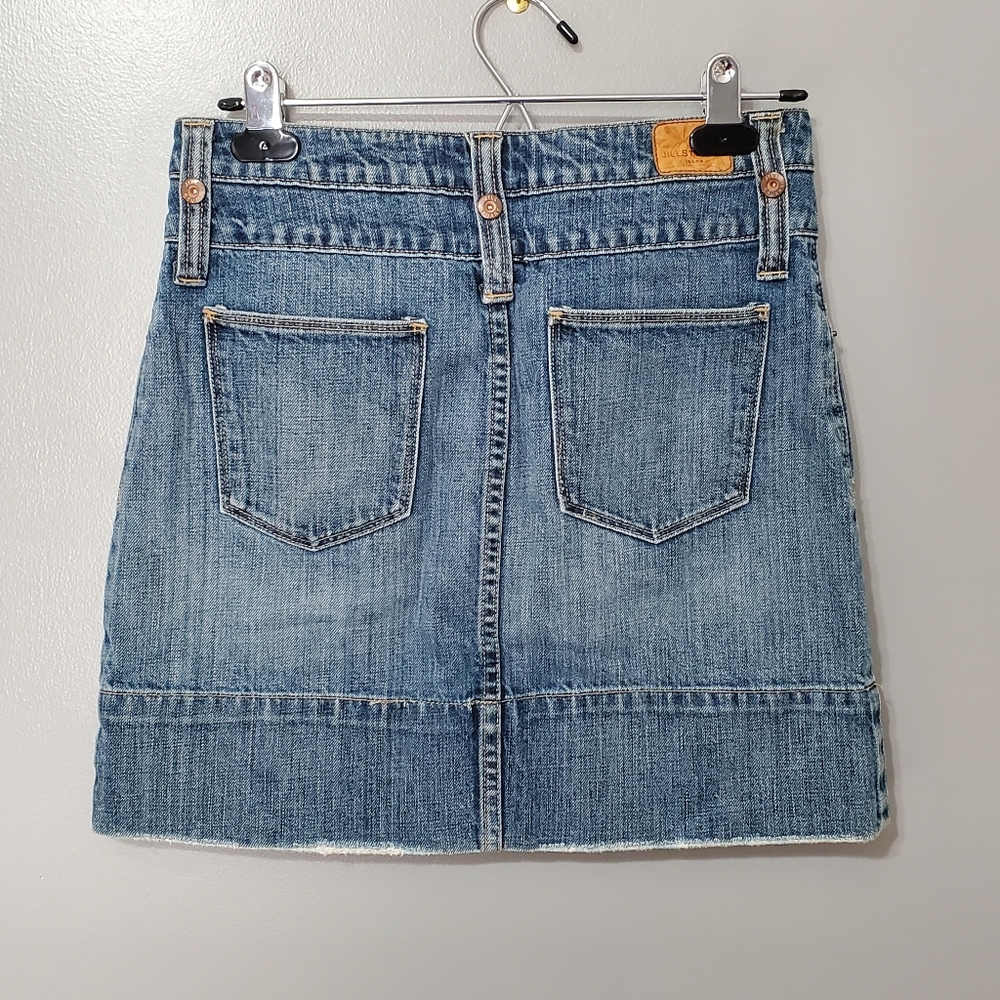 Jill Stuart Blue Denim Mini Skirt 100% Cotton Womens Size 2 - Picture 3 of 5